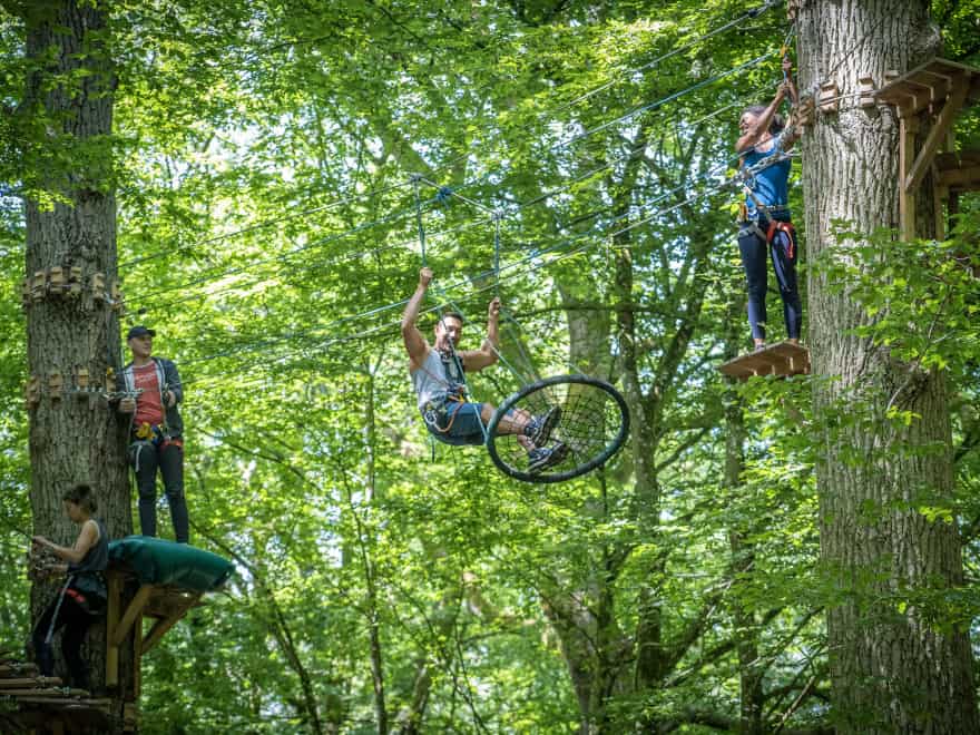Jumping Forest park, Tree Climbing, Laser-Game and Archery Battle, in the forest of Chenoise, close to Provins