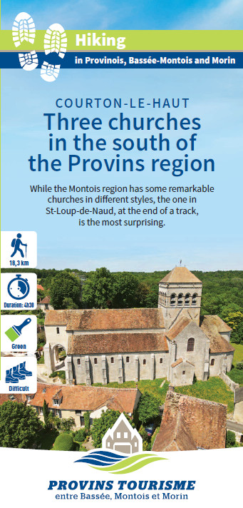 Three churches in the south of the Provins region, hiking in the Bassée-Montois, Provins region