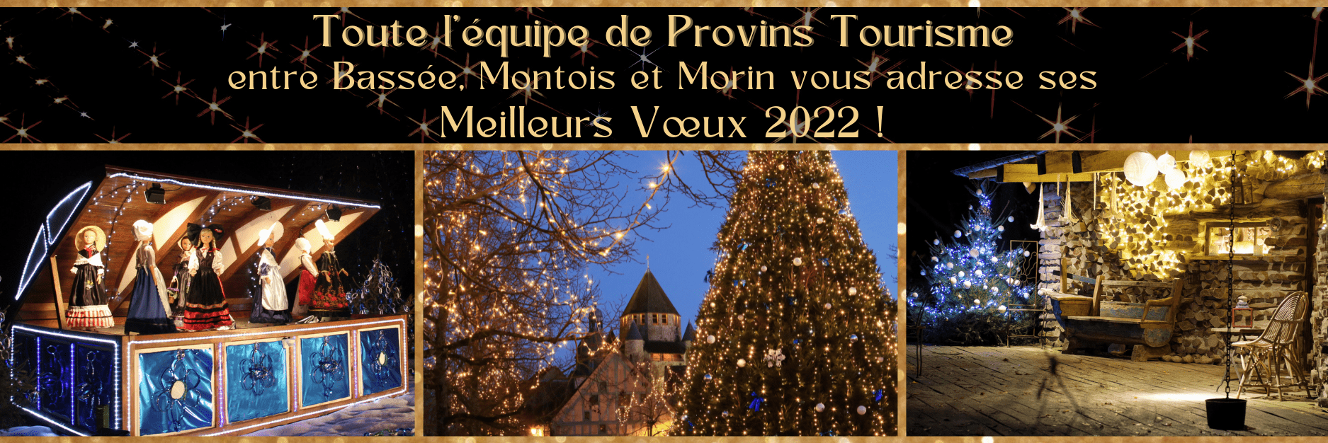 Toute l'équipe de Provins Tourisme, entre Bassée, Montois et Morin vous adresse ses meilleurs voeux 2022 !