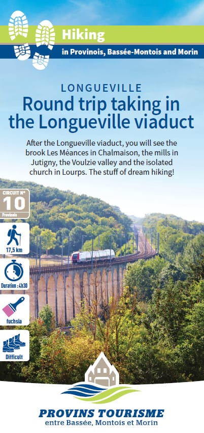 Round trip taking in the Longueville viaduct, hiking in the Provinois, Provins region