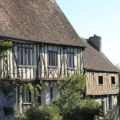 Maison à colombage à Provins, cité médiévale classée au Patrimoine Mondial de l'UNESCO