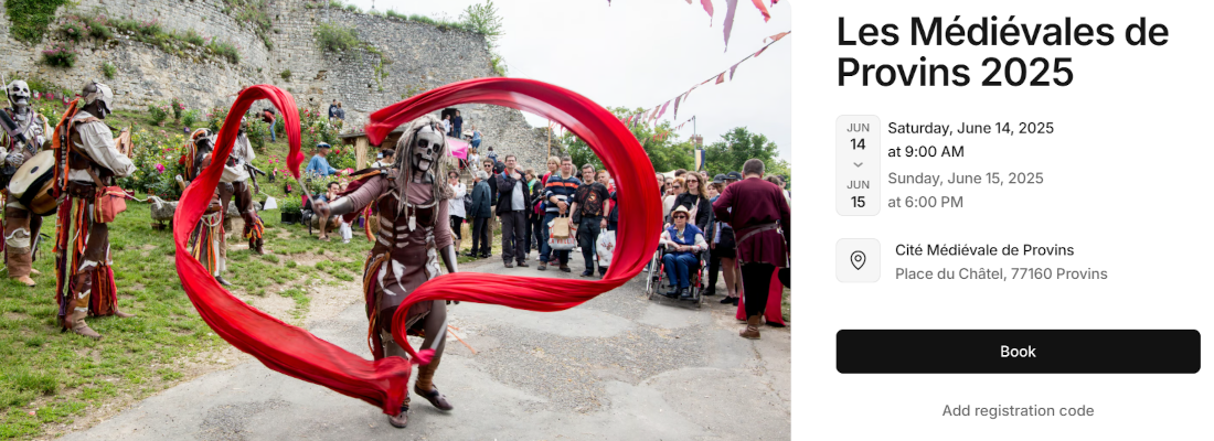"Les Médiévales de Provins", largest medieval festival in France, on 14 & 15 June 2025!