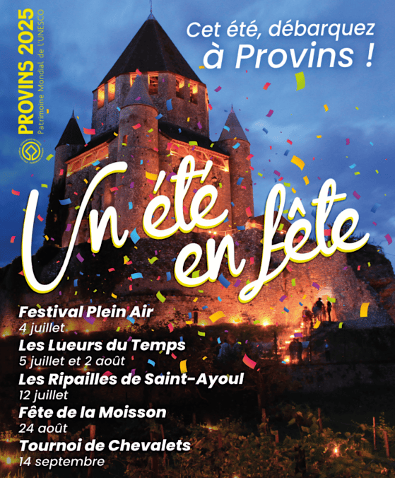 Programme 2025 des manifestations de l'été à Provins